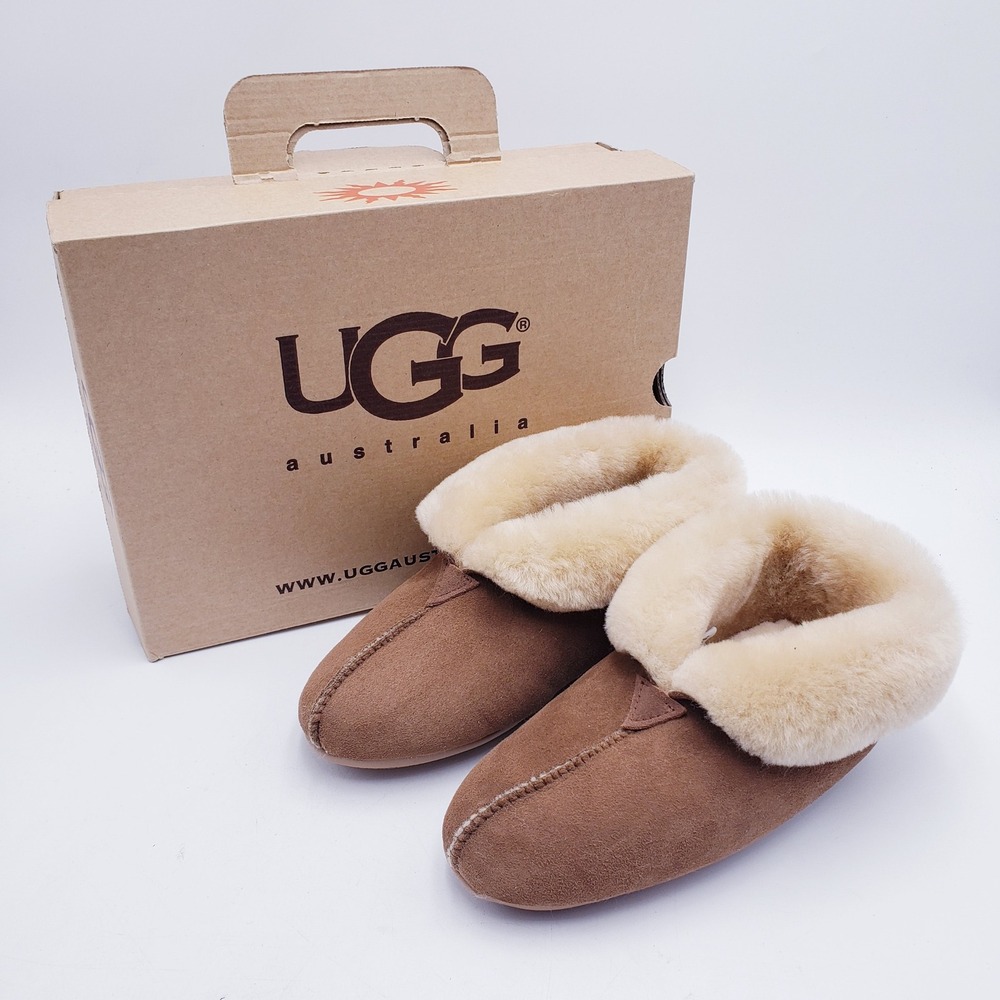 UGG Australia Original Deadstock 90s‎ Roo Booties Sheepskin Slippers Cinnamon 8